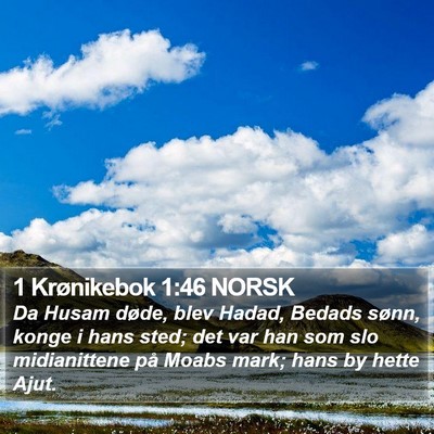 1 Krønikebok 1:46 NORSK Bible Verse Image