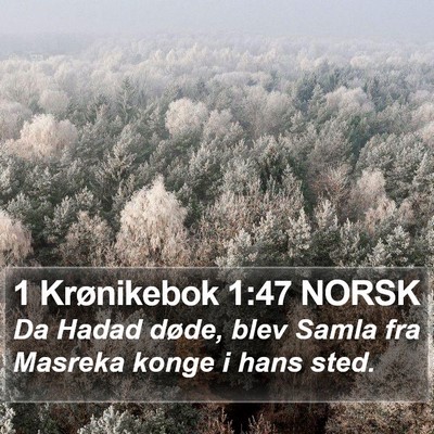 1 Krønikebok 1:47 NORSK Bible Verse Image
