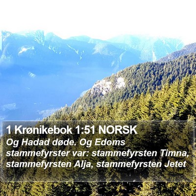 1 Krønikebok 1:51 NORSK Bible Verse Image