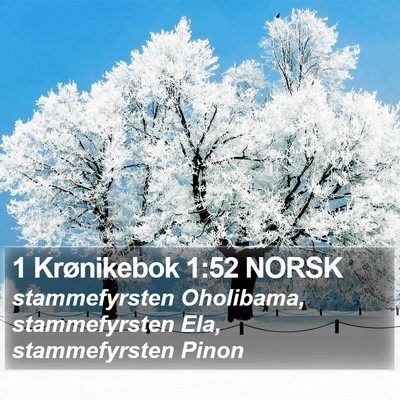 1 Krønikebok 1:52 NORSK Bible Verse Image