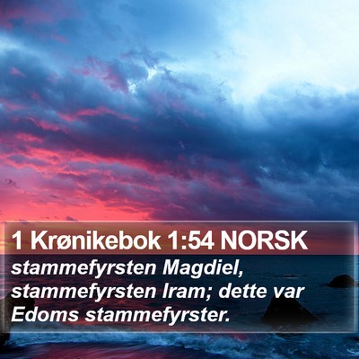 1 Krønikebok 1:54 NORSK Bible Verse Image