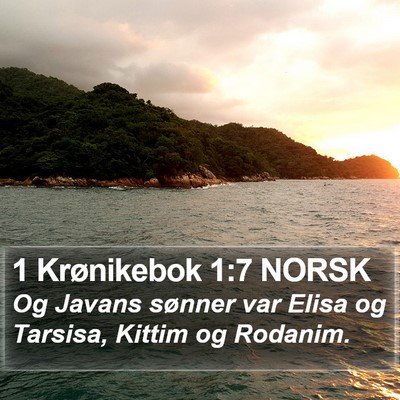 1 Krønikebok 1:7 NORSK Bible Verse Image