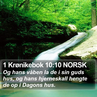 1 Krønikebok 10:10 NORSK Bible Verse Image