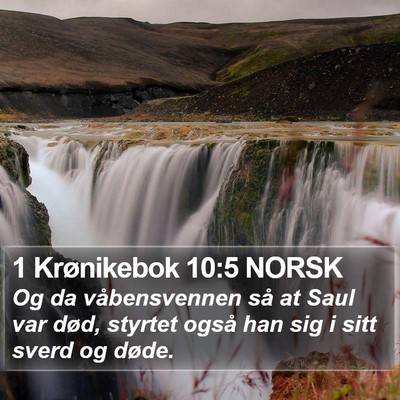 1 Krønikebok 10:5 NORSK Bible Verse Image