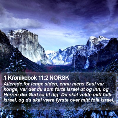 1 Krønikebok 11:2 NORSK Bible Verse Image