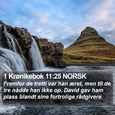 1 Krønikebok 11:25 NORSK Bible Verse Image