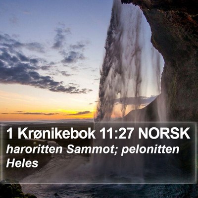 1 Krønikebok 11:27 NORSK Bible Verse Image