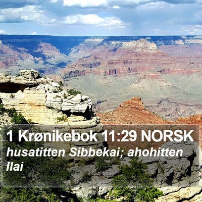 1 Krønikebok 11:29 NORSK Bible Verse Image