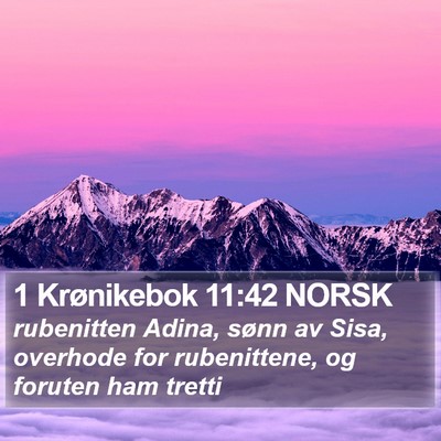 1 Krønikebok 11:42 NORSK Bible Verse Image