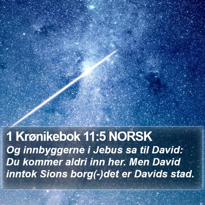 1 Krønikebok 11:5 NORSK Bible Verse Image
