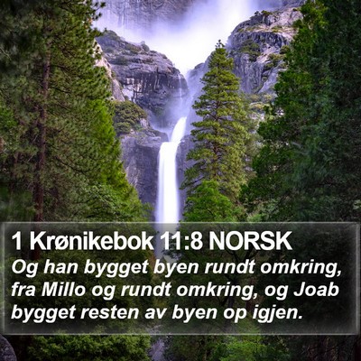 1 Krønikebok 11:8 NORSK Bible Verse Image