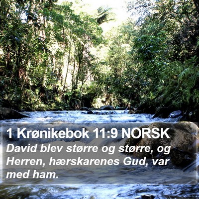 1 Krønikebok 11:9 NORSK Bible Verse Image