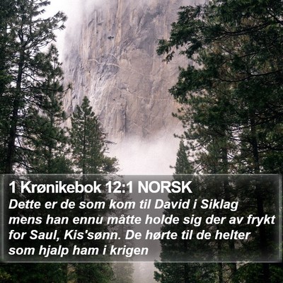 1 Krønikebok 12:1 NORSK Bible Verse Image