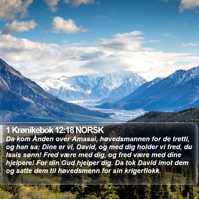 1 Krønikebok 12:18 NORSK Bible Verse Image
