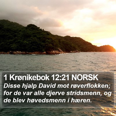 1 Krønikebok 12:21 NORSK Bible Verse Image