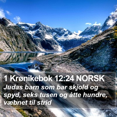 1 Krønikebok 12:24 NORSK Bible Verse Image