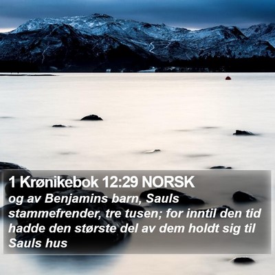 1 Krønikebok 12:29 NORSK Bible Verse Image