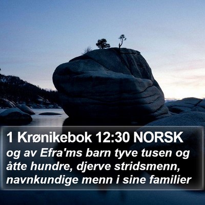 1 Krønikebok 12:30 NORSK Bible Verse Image