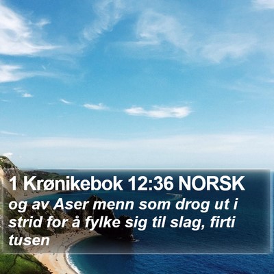 1 Krønikebok 12:36 NORSK Bible Verse Image