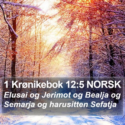 1 Krønikebok 12:5 NORSK Bible Verse Image