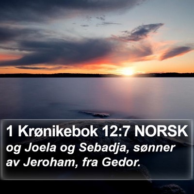 1 Krønikebok 12:7 NORSK Bible Verse Image