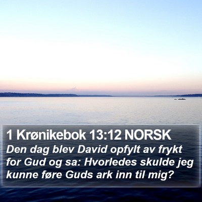 1 Krønikebok 13:12 NORSK Bible Verse Image