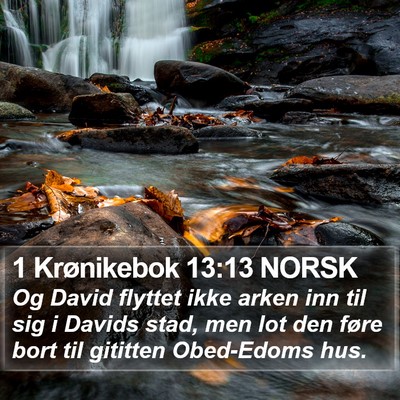 1 Krønikebok 13:13 NORSK Bible Verse Image
