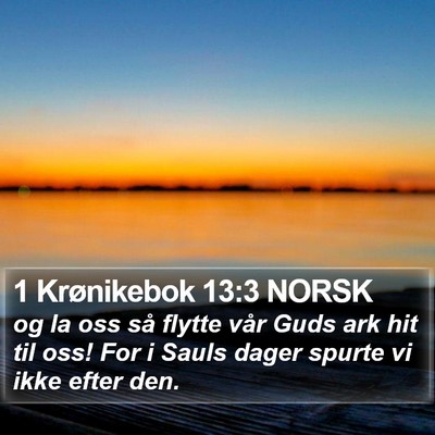 1 Krønikebok 13:3 NORSK Bible Verse Image