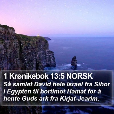 1 Krønikebok 13:5 NORSK Bible Verse Image