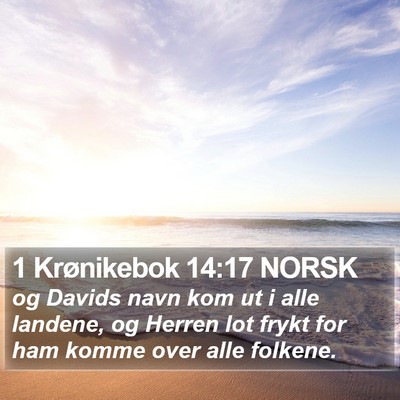 1 Krønikebok 14:17 NORSK Bible Verse Image