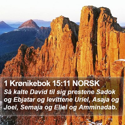 1 Krønikebok 15:11 NORSK Bible Verse Image