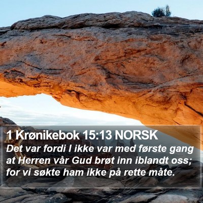 1 Krønikebok 15:13 NORSK Bible Verse Image