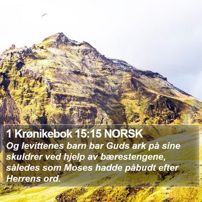 1 Krønikebok 15:15 NORSK Bible Verse Image