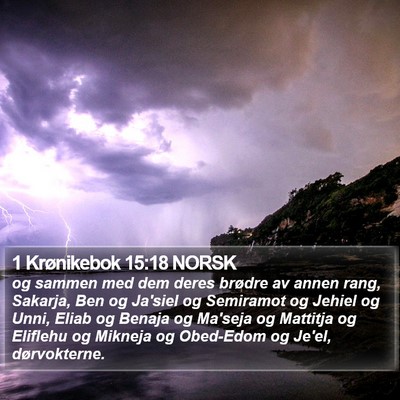 1 Krønikebok 15:18 NORSK Bible Verse Image