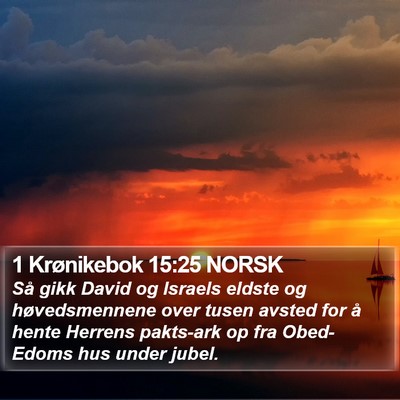 1 Krønikebok 15:25 NORSK Bible Verse Image