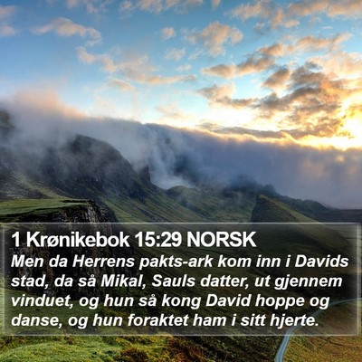 1 Krønikebok 15:29 NORSK Bible Verse Image