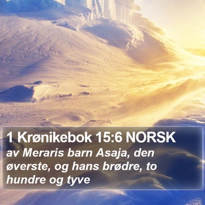 1 Krønikebok 15:6 NORSK Bible Verse Image