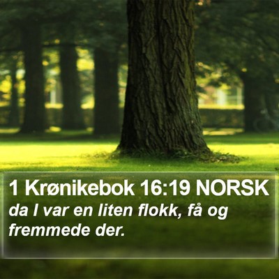1 Krønikebok 16:19 NORSK Bible Verse Image