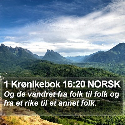1 Krønikebok 16:20 NORSK Bible Verse Image