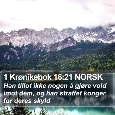 1 Krønikebok 16:21 NORSK Bible Verse Image