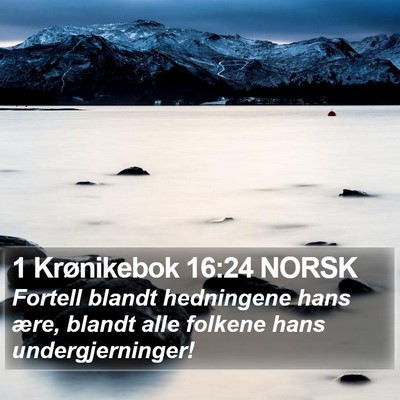 1 Krønikebok 16:24 NORSK Bible Verse Image