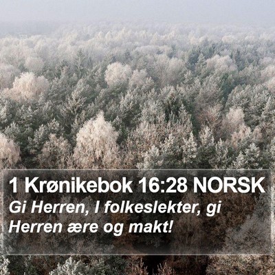 1 Krønikebok 16:28 NORSK Bible Verse Image