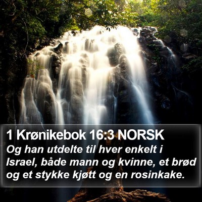 1 Krønikebok 16:3 NORSK Bible Verse Image
