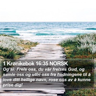1 Krønikebok 16:35 NORSK Bible Verse Image