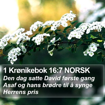 1 Krønikebok 16:7 NORSK Bible Verse Image