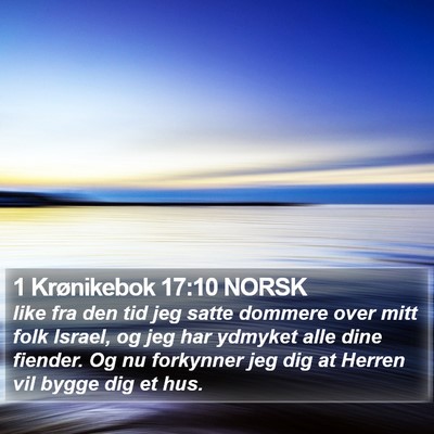 1 Krønikebok 17:10 NORSK Bible Verse Image
