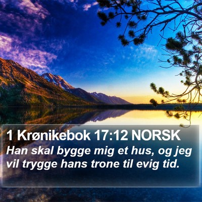 1 Krønikebok 17:12 NORSK Bible Verse Image
