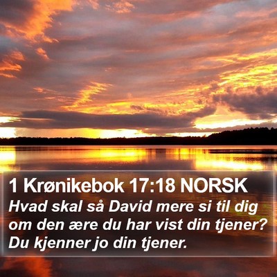 1 Krønikebok 17:18 NORSK Bible Verse Image