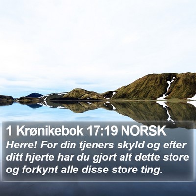 1 Krønikebok 17:19 NORSK Bible Verse Image