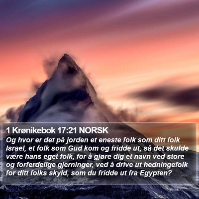 1 Krønikebok 17:21 NORSK Bible Verse Image